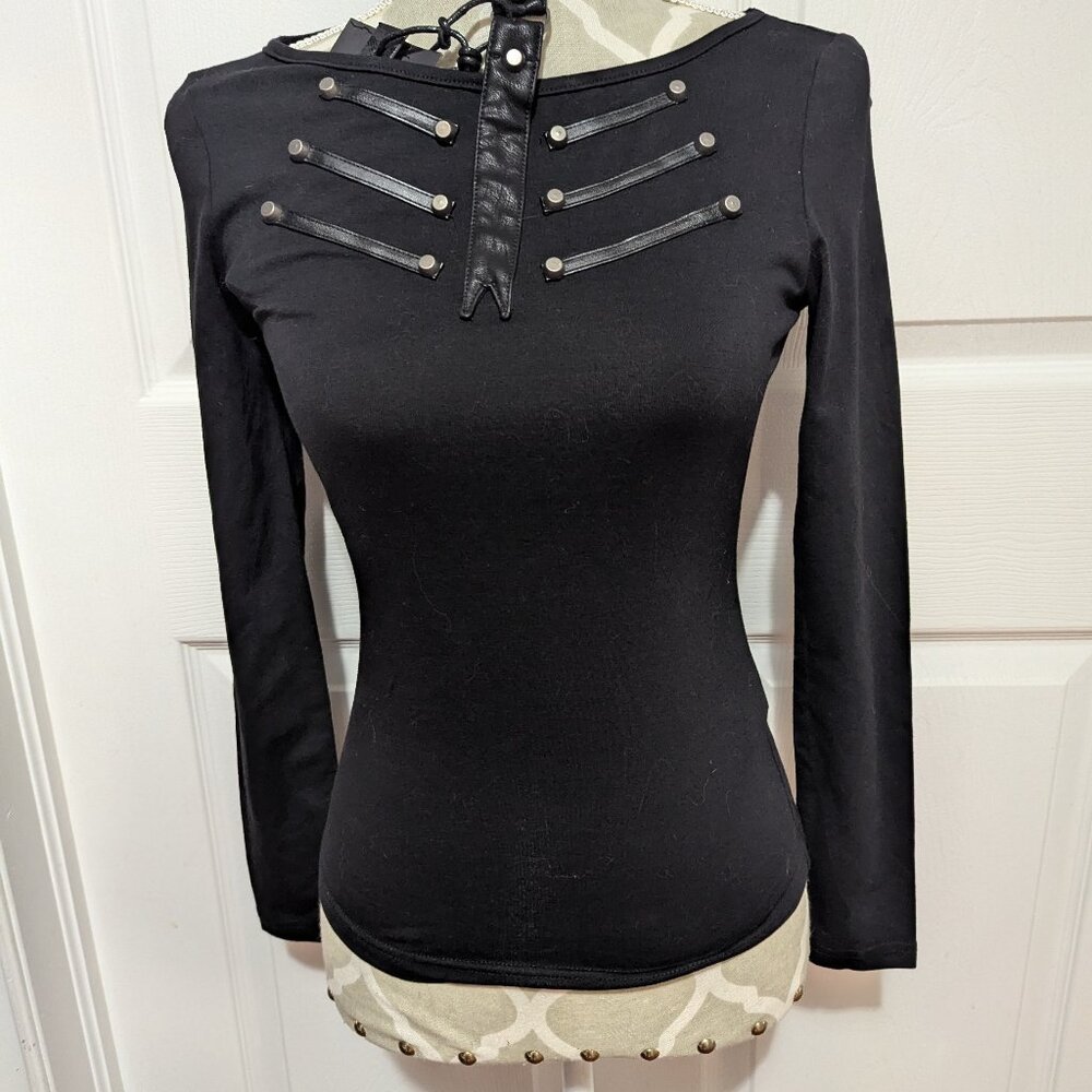 Punk Rave Ladies Black XS/S Long Sleeved Shirt